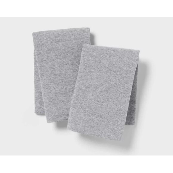 Threshold 100% Jersey Cotton 2 Heathered Gray Standard Pillowcase Set NWOT - Picture 1 of 5
